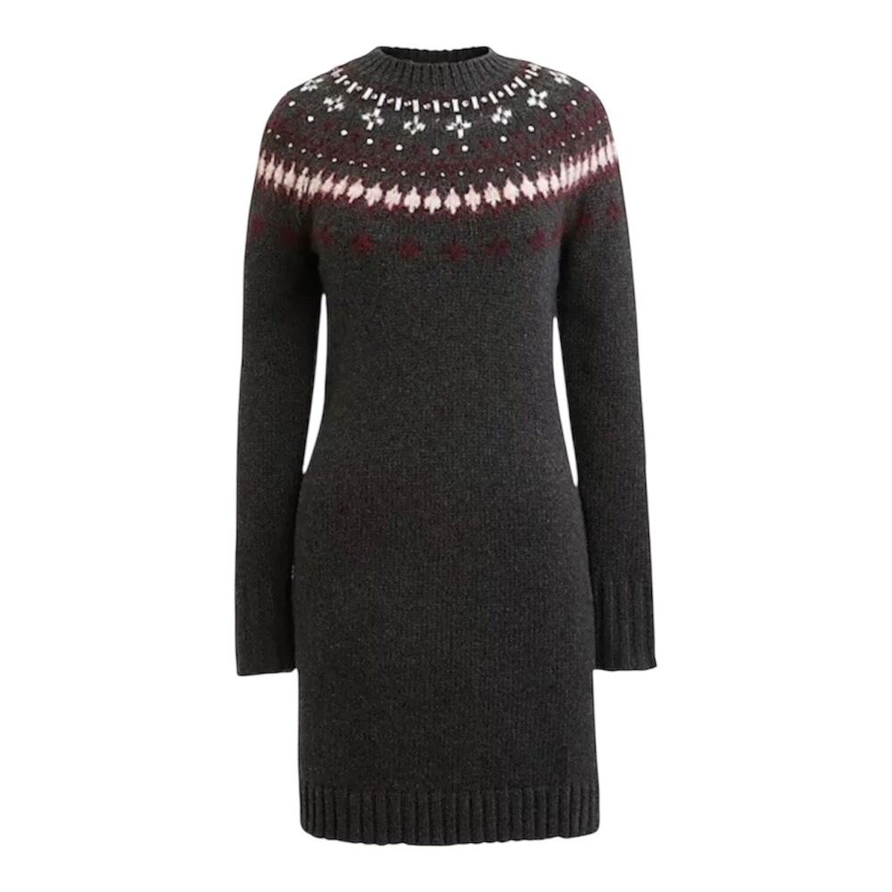 J. Crew Sweater Dress Women Gray Large NWT